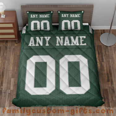 Custom Quilt Sets New York Jersey Personalized Football Premium Quilt Bedding for Boys Girls Men Women